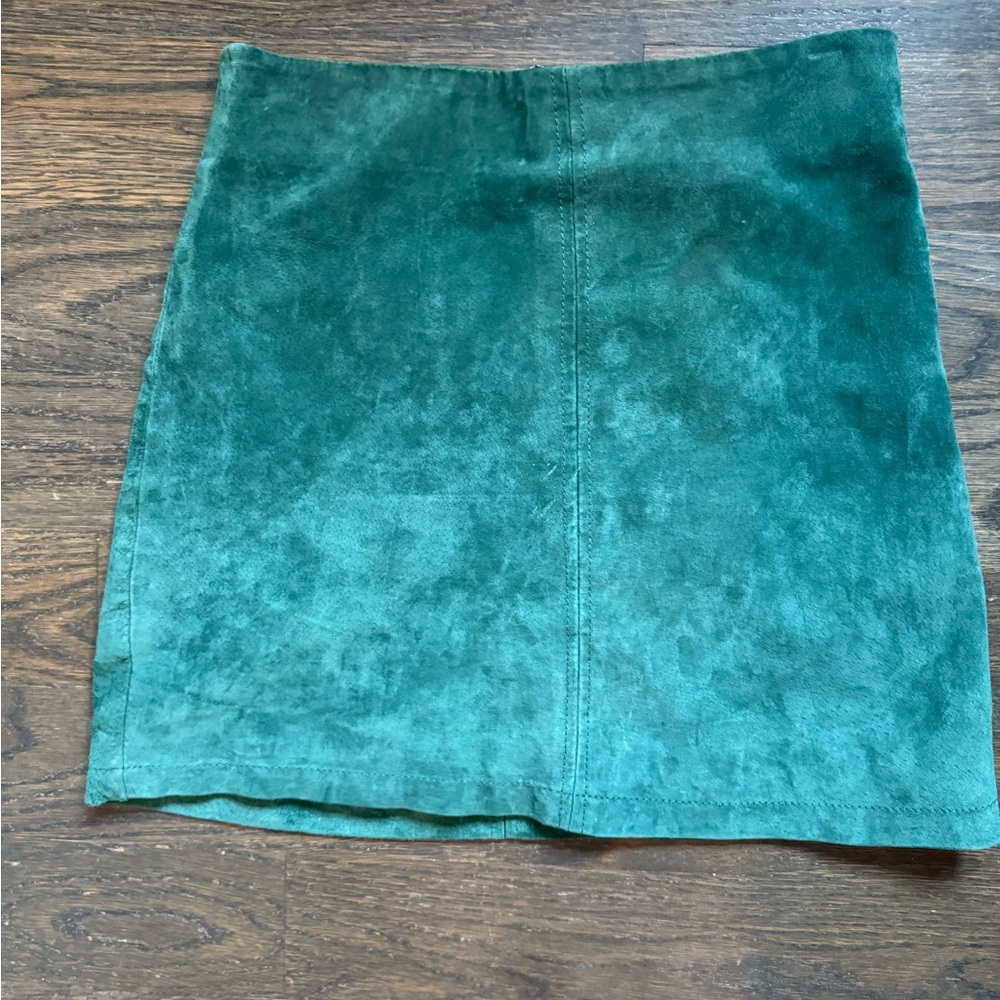 Urban Outfitters Emerald Green Suede Skirt‎